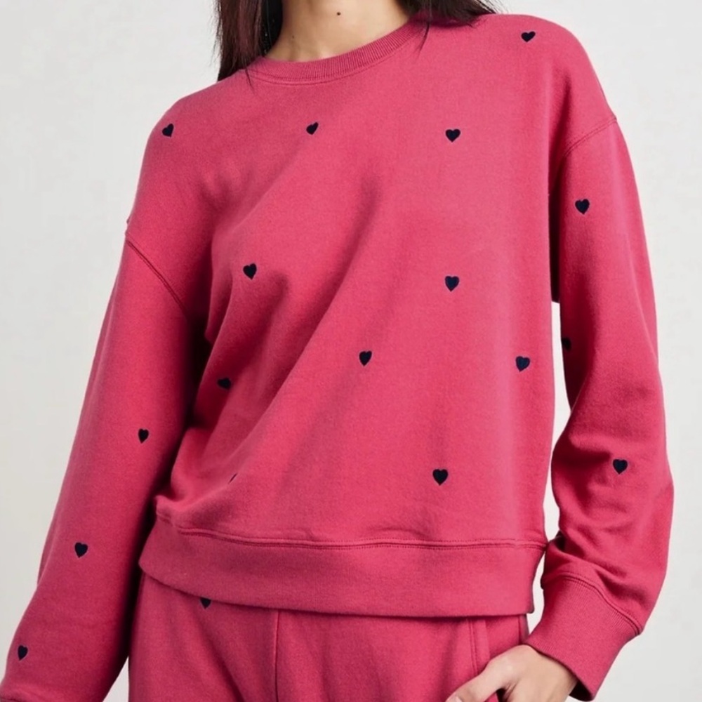 RAILS Ramona Pink Midnight Hearts Crewneck Sweatshirt